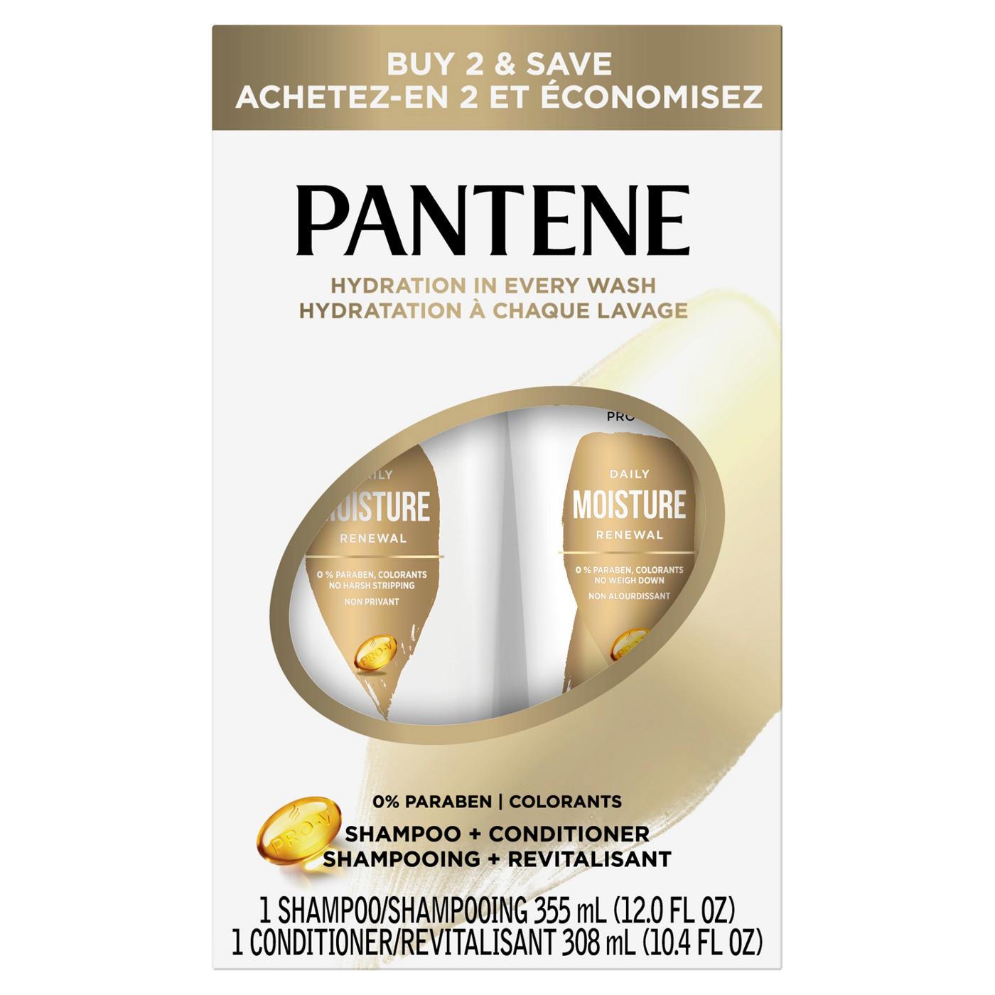 Pantene PRO-V Daily Moisture Renewal Dual Pack Shampoo + Conditioner - Shop  Shampoo & Conditioner at H-E-B