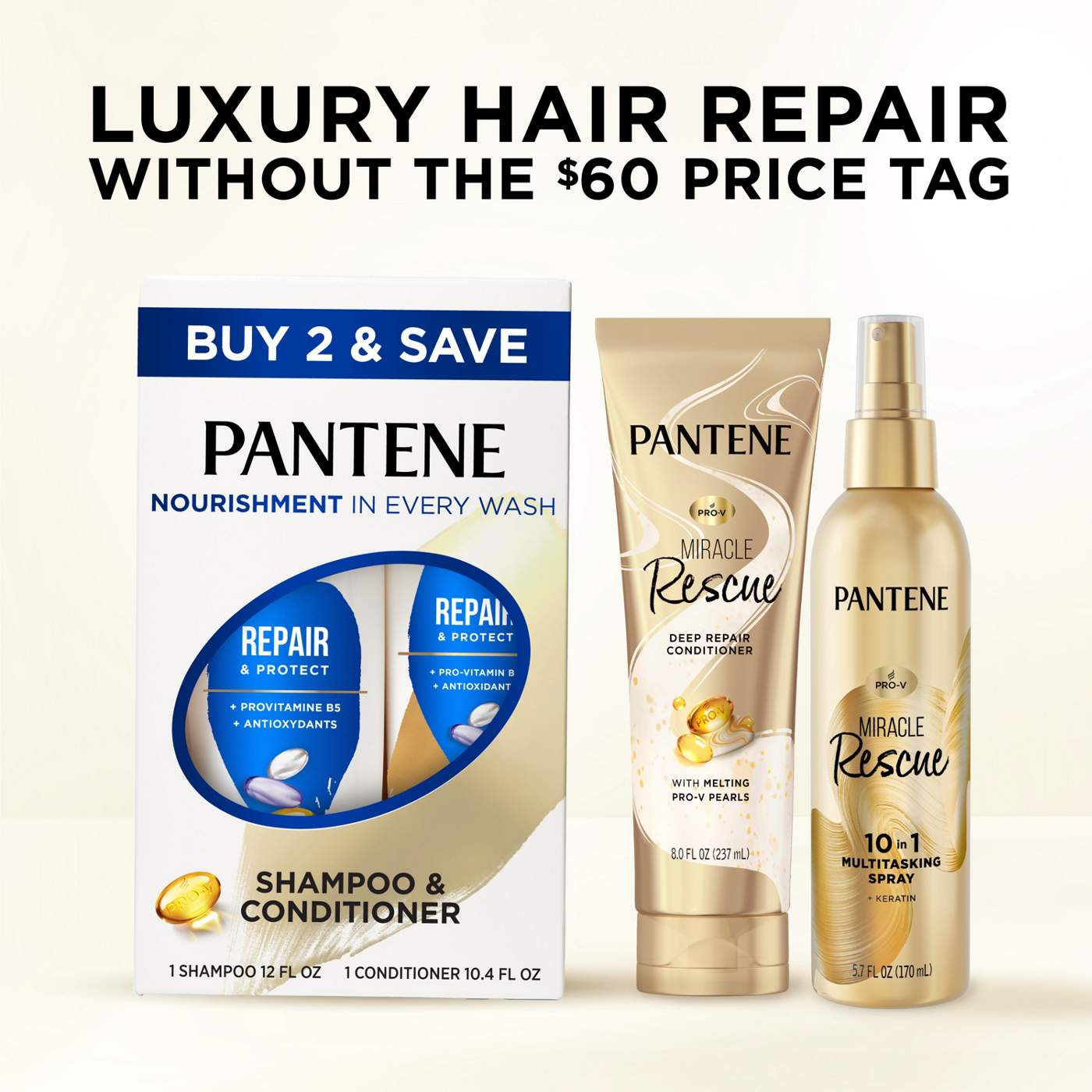 Pantene Pro-V Repair & Protect Shampoo + Conditioner; image 5 of 10