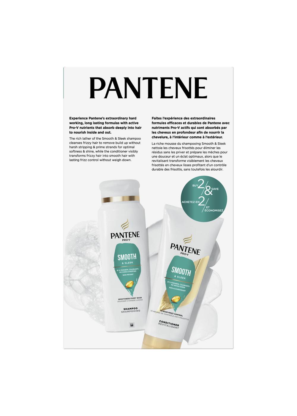 Pantene Pro-V Smooth & Sleek Shampoo + Conditioner; image 2 of 11