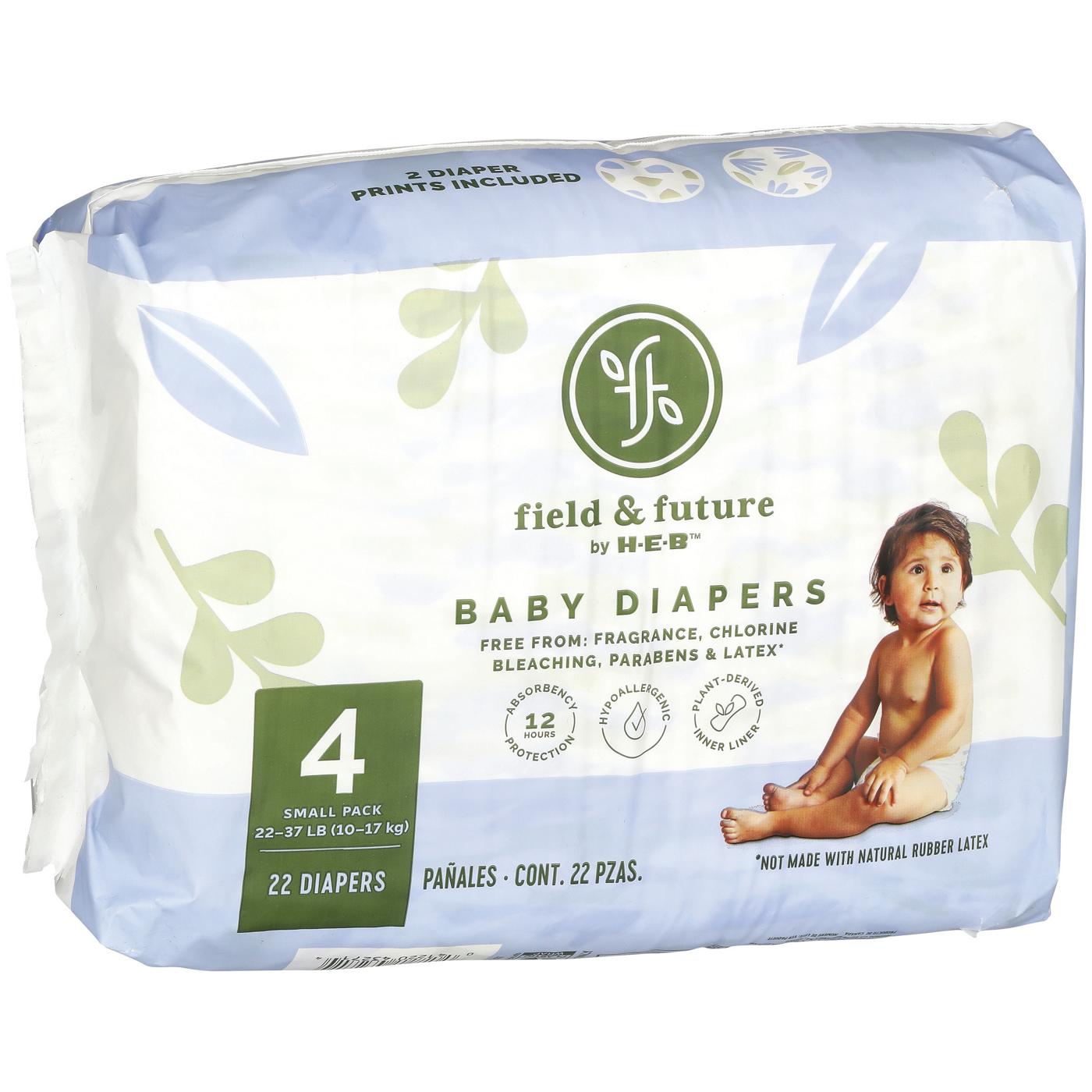 Field & Future by H-E-B Small Pack Baby Diapers - Size 4; image 2 of 2
