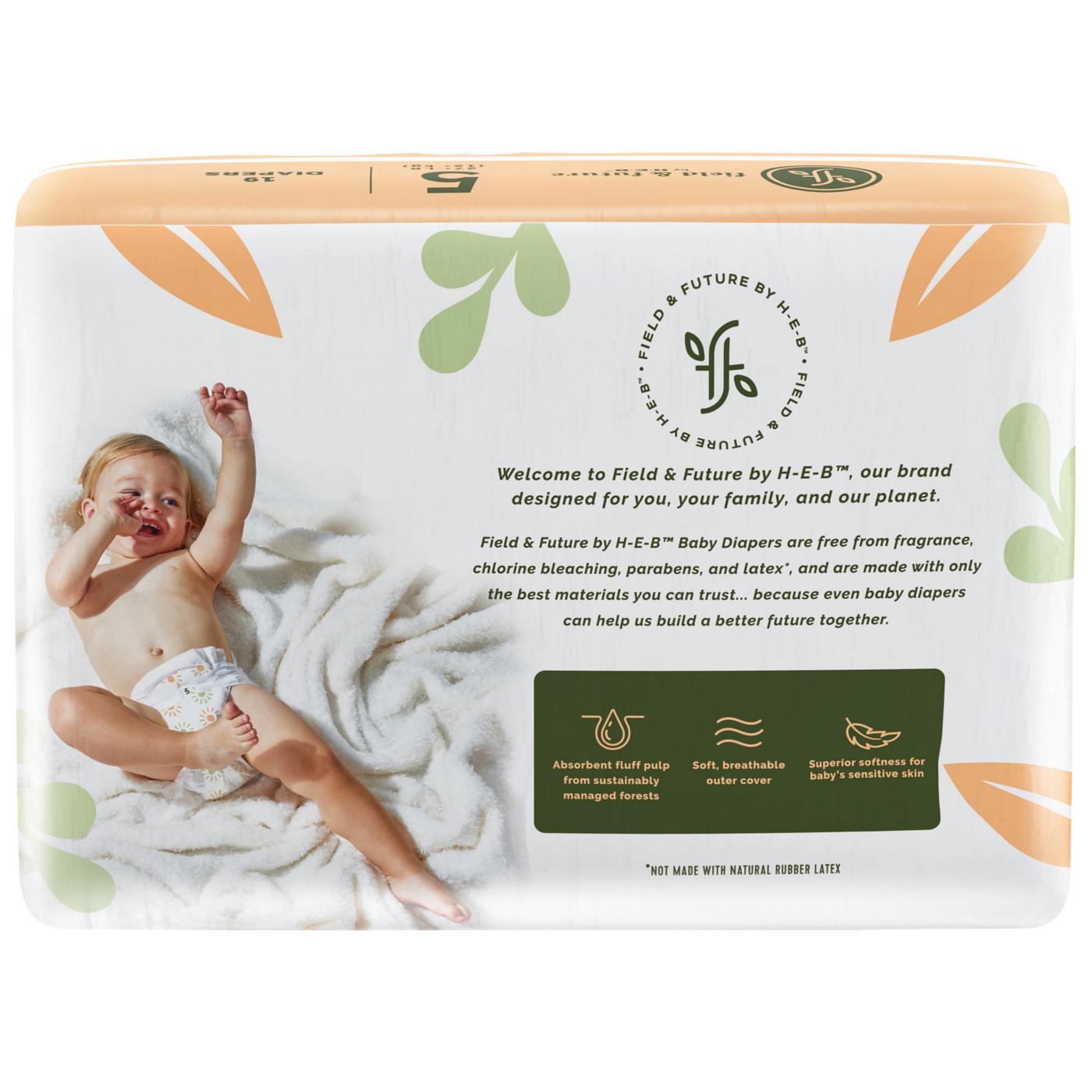 Field & Future by H-E-B Jumbo Pack Baby Diapers  - Size 5; image 5 of 6