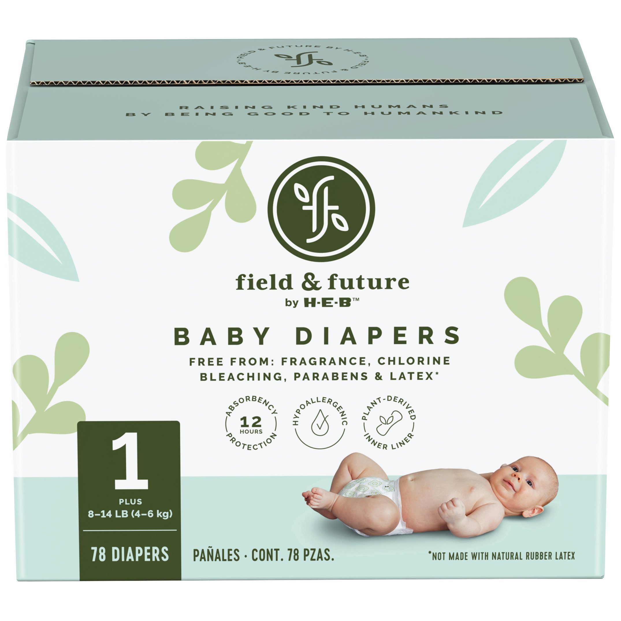 Field & Future by H-E-B Jumbo Pack Baby Diapers - Size 7 - Shop Diapers at  H-E-B