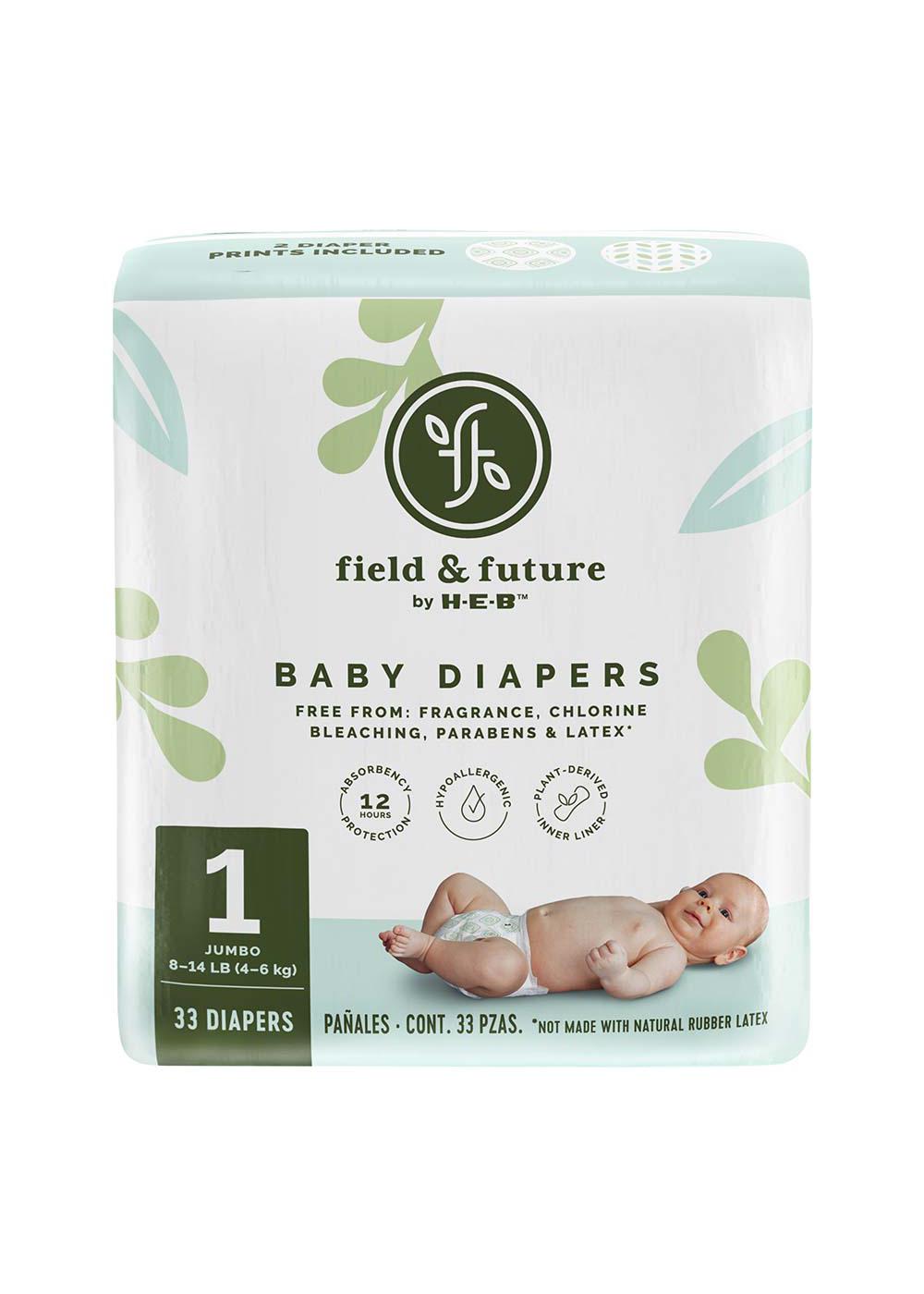 Field & Future by H-E-B Jumbo Pack Baby Diapers  - Size 1; image 1 of 6