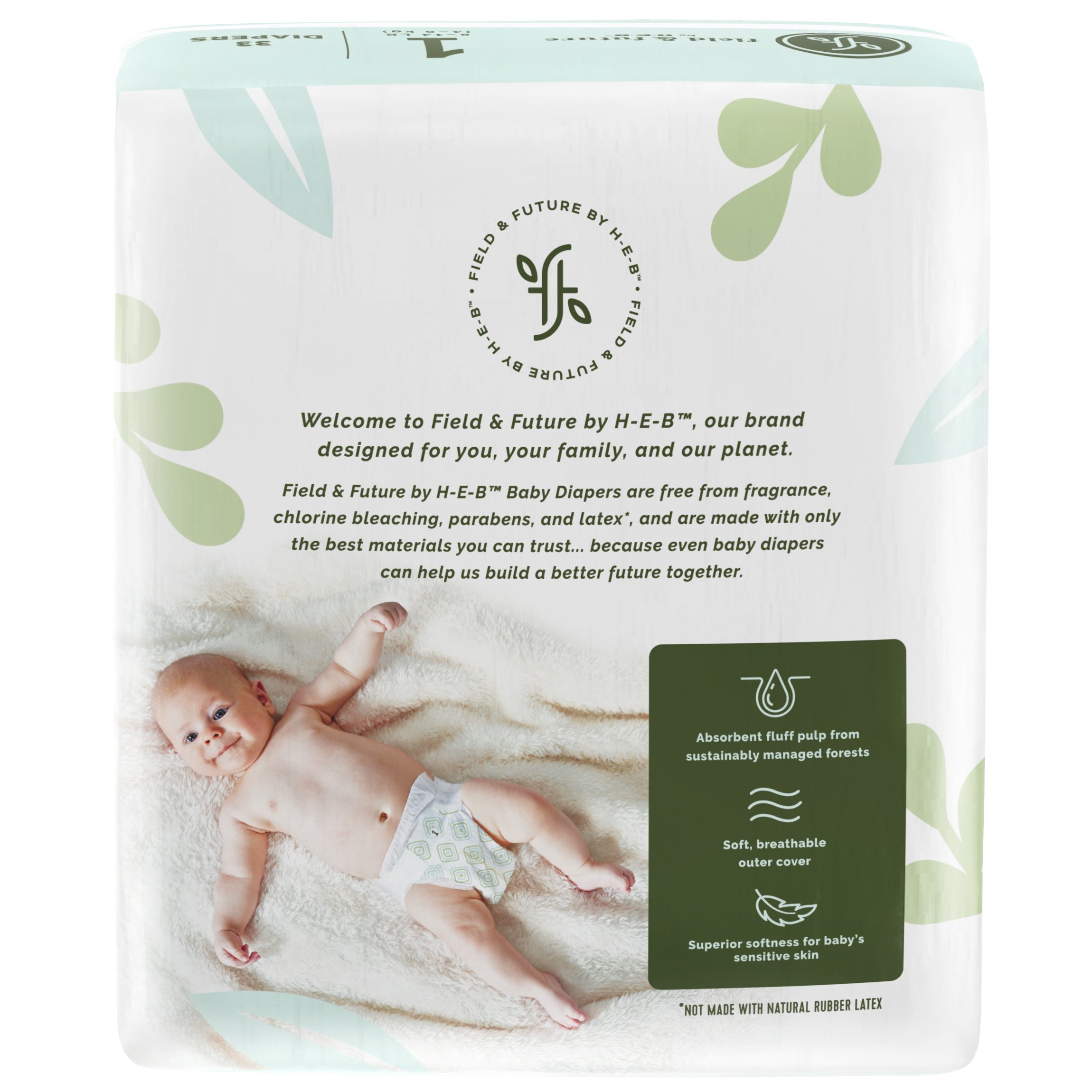 Field & Future by H-E-B Jumbo Pack Baby Diapers - Size 1