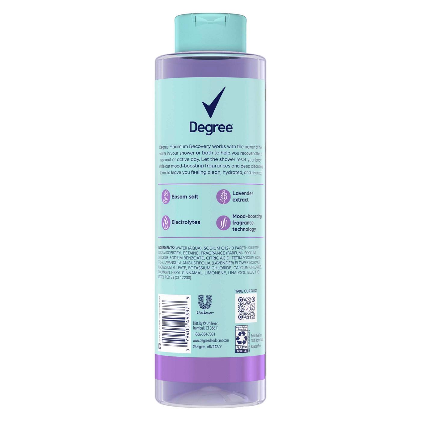 Degree Maximum Recovery Lavender Extract + Epsom Salt + Electrolytes Body Wash & Soak; image 2 of 3