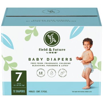 Field & Future by H-E-B Value Pack Baby Diapers  - Size 7, 72 ct