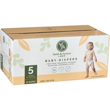 Field & Future by H-E-B Large Pack Baby Diapers - Size 5, 92 ct