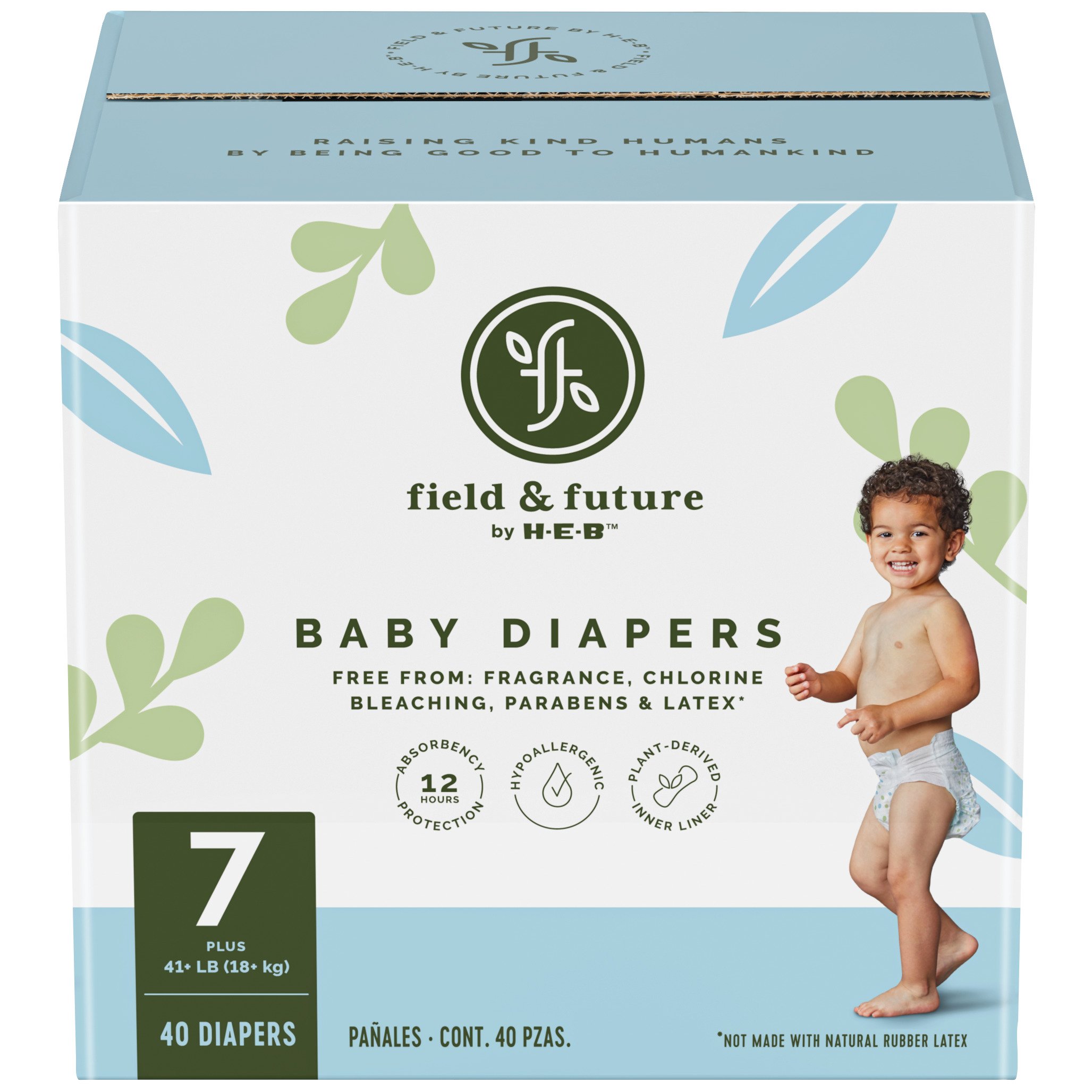 Field & Future by H-E-B Jumbo Pack Baby Diapers - Size 7 - Shop Diapers at  H-E-B