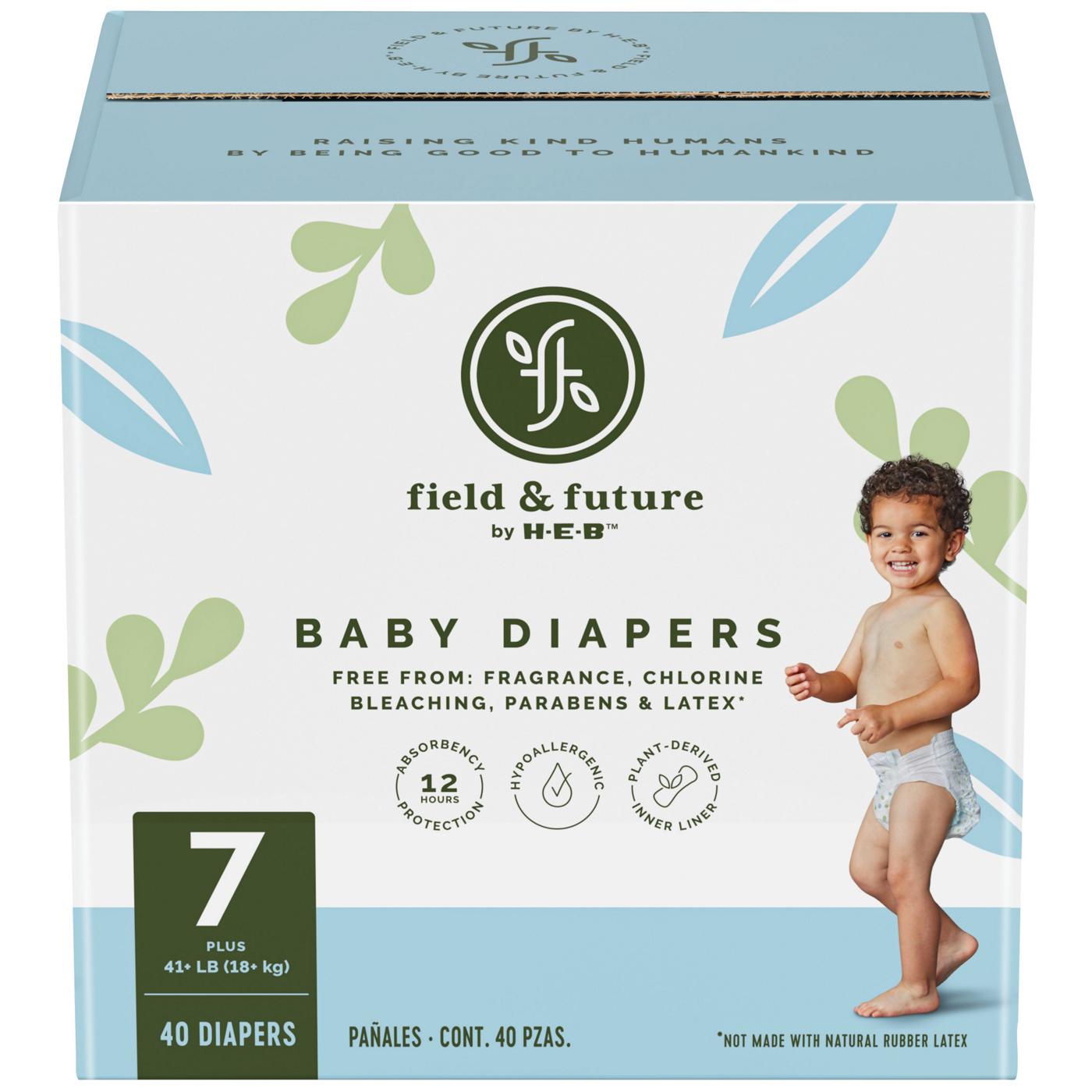 Field & Future by H-E-B Plus Pack Baby Diapers - Size 7 - Shop Diapers at  H-E-B
