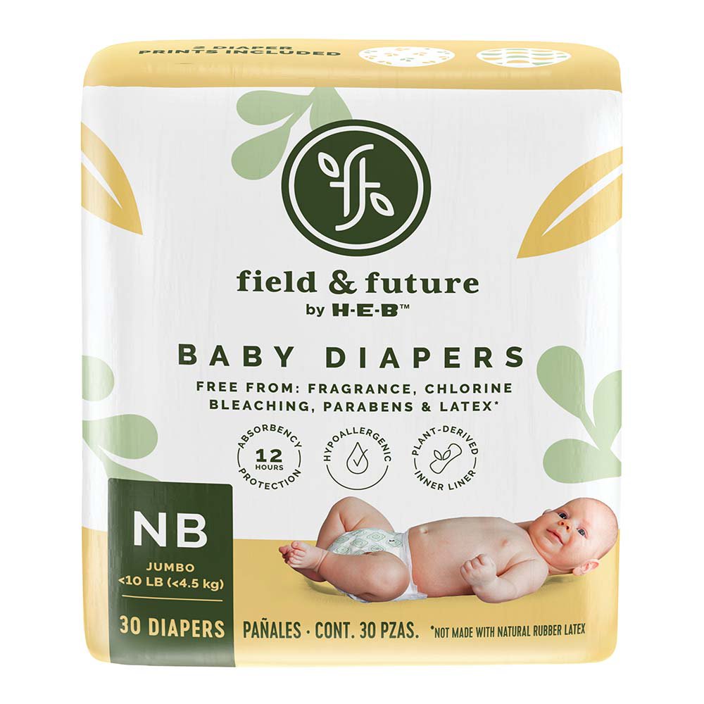 Field & Future by H-E-B Jumbo Pack Baby Diapers - Size 7 - Shop Diapers at  H-E-B