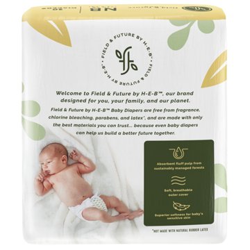 Field & Future by H-E-B Jumbo Pack Baby Diapers - Newborn