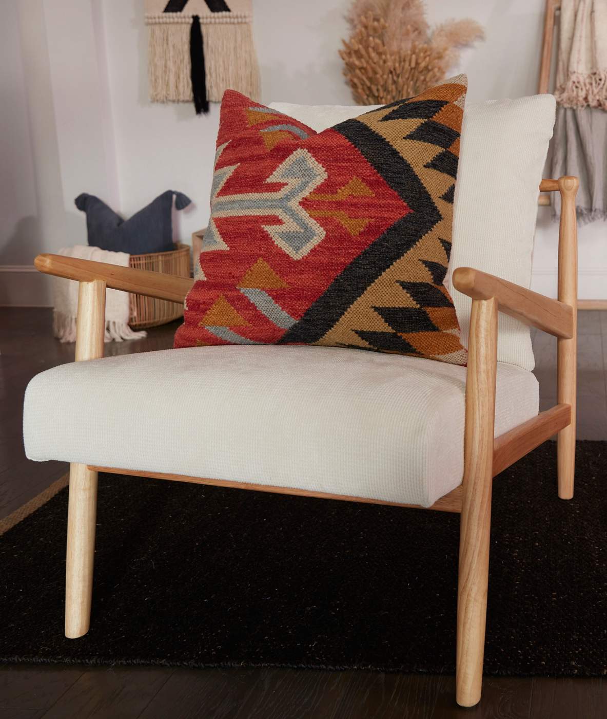 Haven + Key Kilim Throw Pillow – Multicolored; image 2 of 3