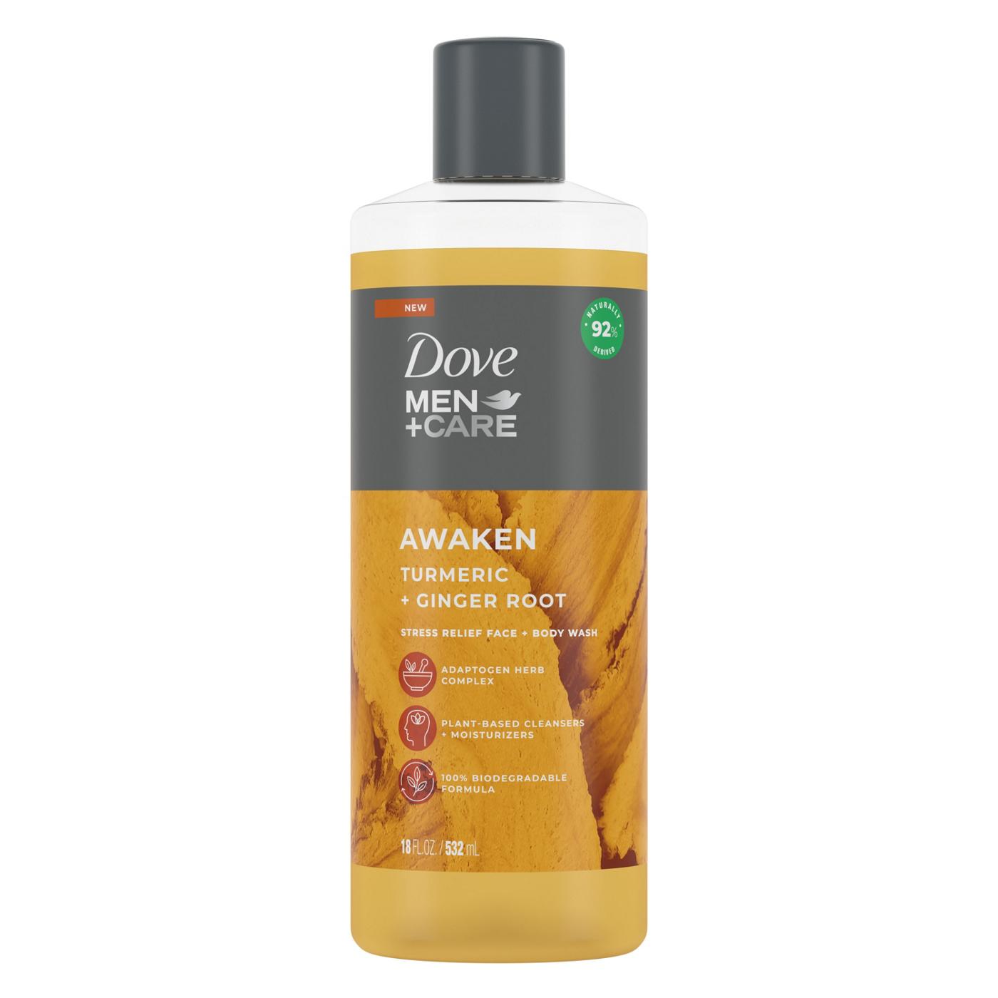 Dove Men+Care Awaken Face + Body Wash - Turmeric + Ginger Root; image 1 of 3