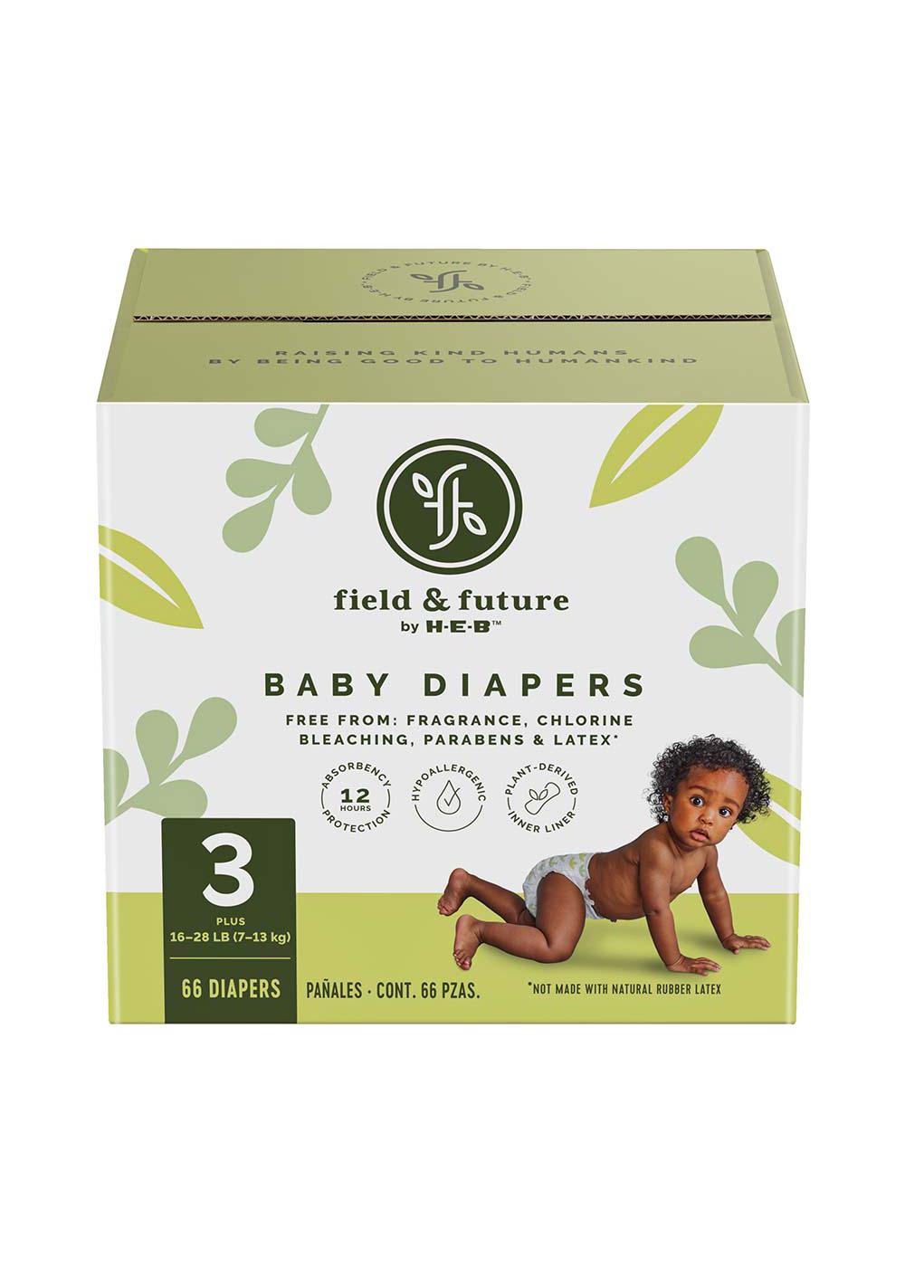 Field & Future by H-E-B Jumbo Pack Baby Diapers - Size 7 - Shop Diapers at  H-E-B