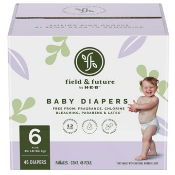 Field & Future by H-E-B Plus Pack Baby Diapers  - Size 6, 46 ct