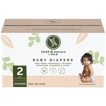 Field & Future by H-E-B Value Pack Baby Diapers - Size 2, 120 ct