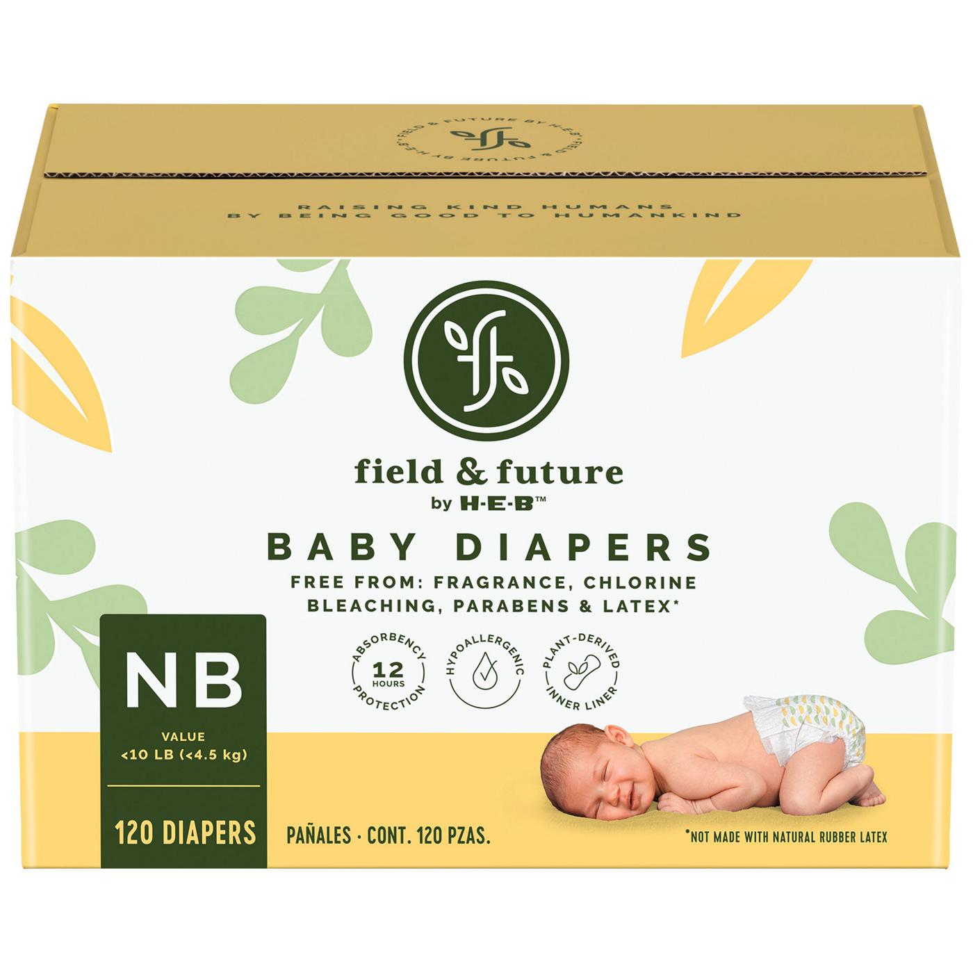 Field & Future by H-E-B Value Pack Baby Diapers - Newborn; image 1 of 6