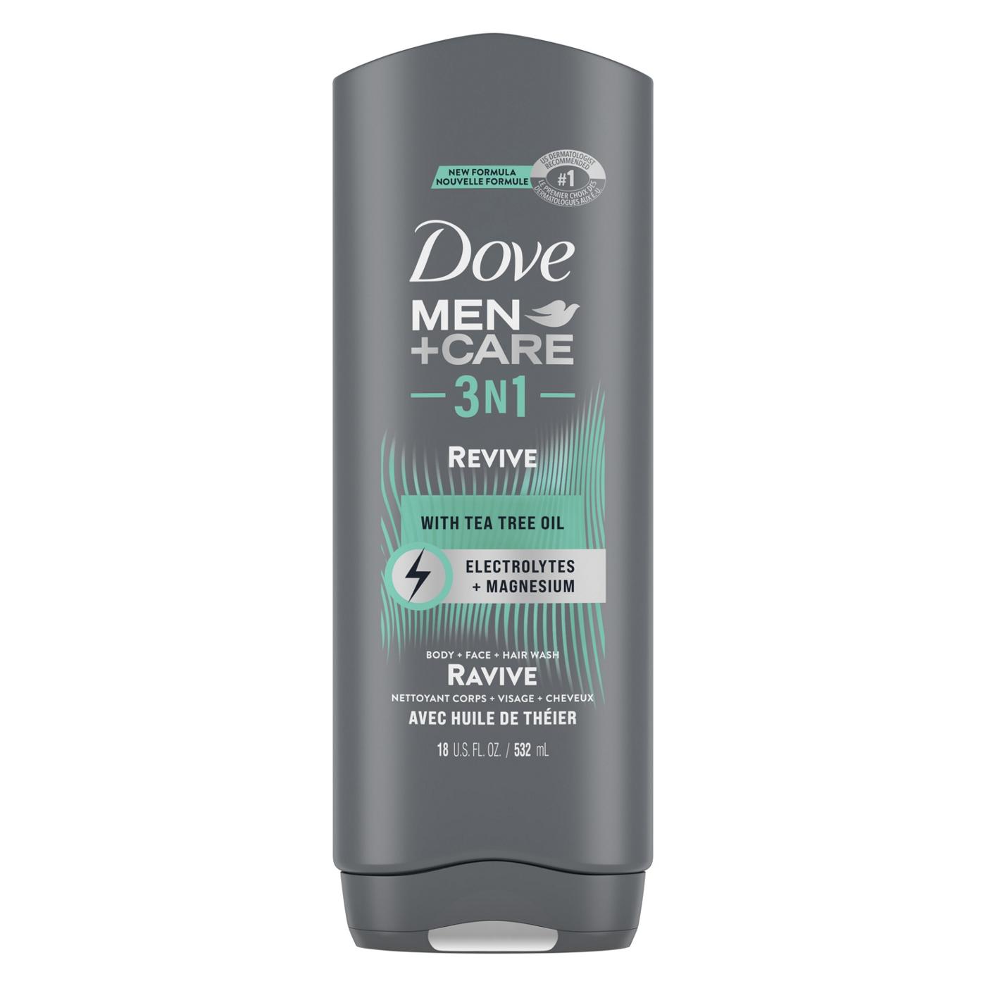 Dove Men+Care Revive 3 in 1 Wash with Tea Tree Oil; image 1 of 3