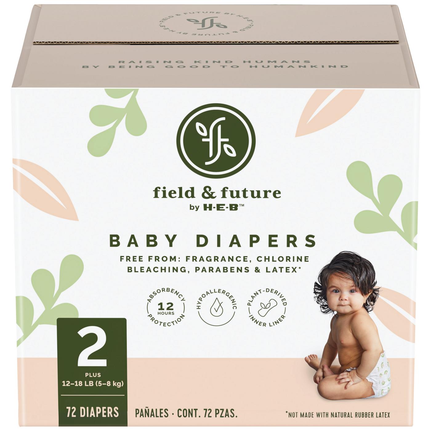 Field & Future by H-E-B Plus Pack Baby Diapers - Size 2; image 1 of 6