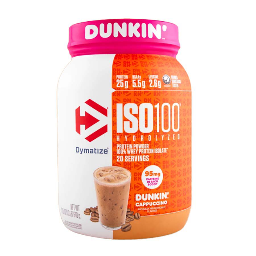 Dymatize ISO100 Hydrolyzed 25g Protein Powder Dunkin' Cappuccino