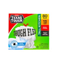 H-E-B Texas Tough Tall Kitchen Flex Trash Bags, 13 Gallon - Fresh