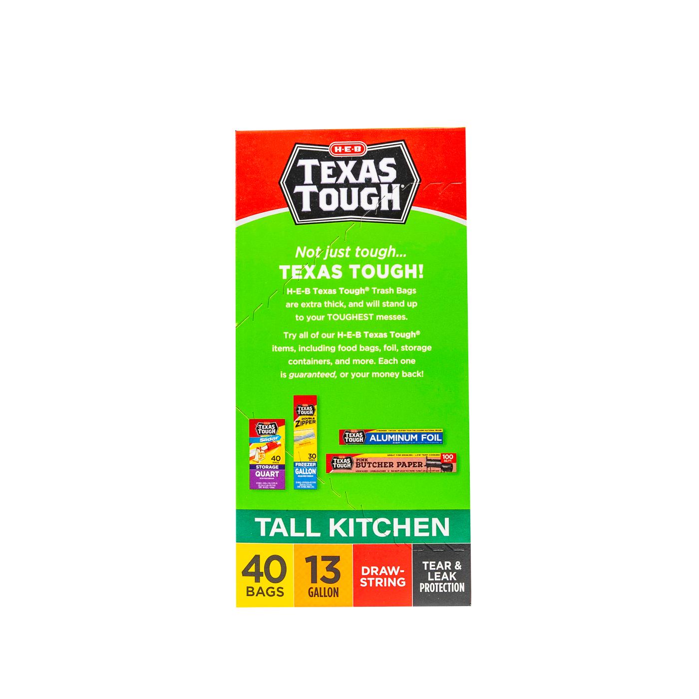 H-E-B Texas Tough Tall Kitchen Flex Trash Bags, 13 Gallon - Fresh Scent; image 2 of 5