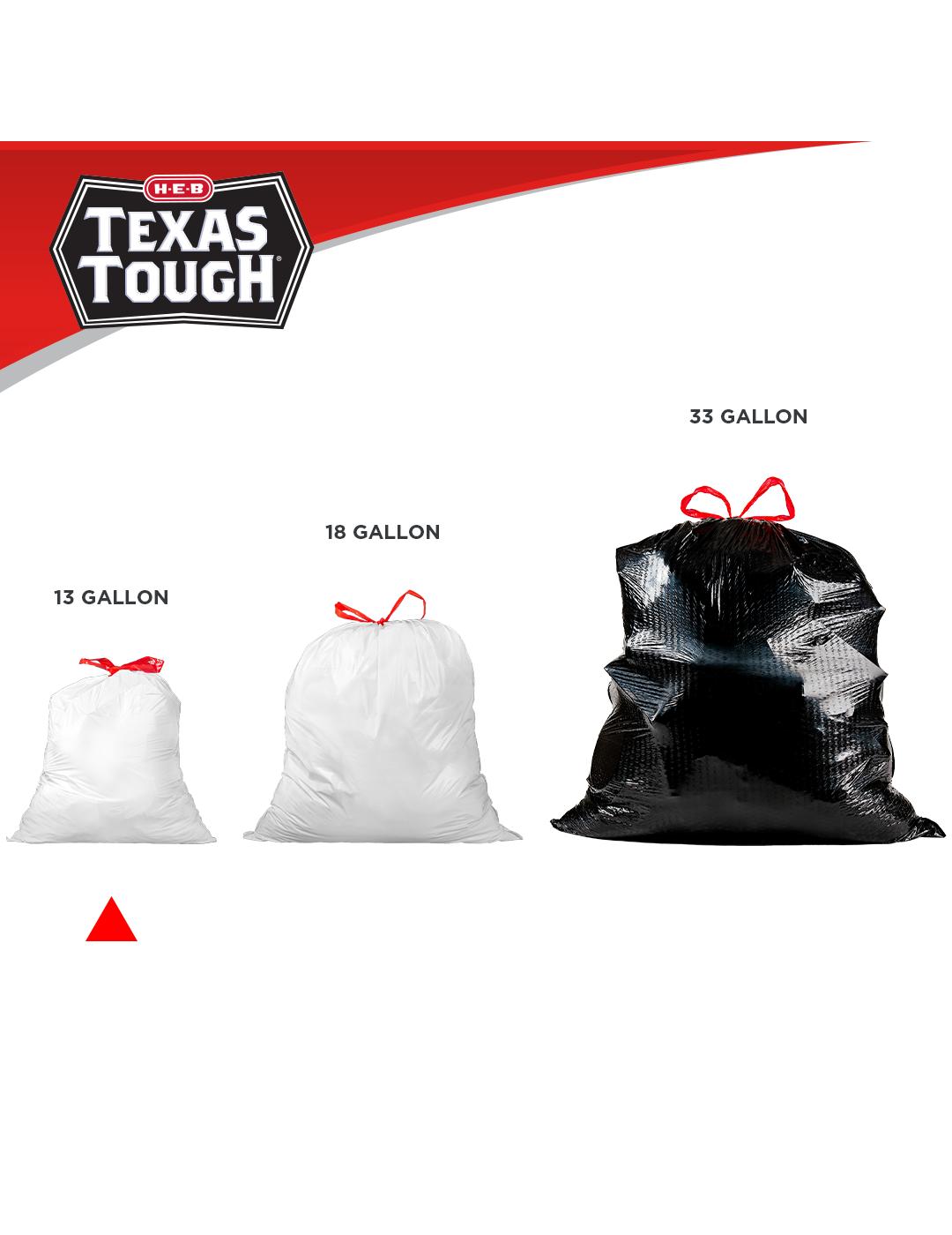 H-E-B Texas Tough Tall Kitchen Flex Trash Bags, 13 Gallon - Fresh Scent; image 3 of 5
