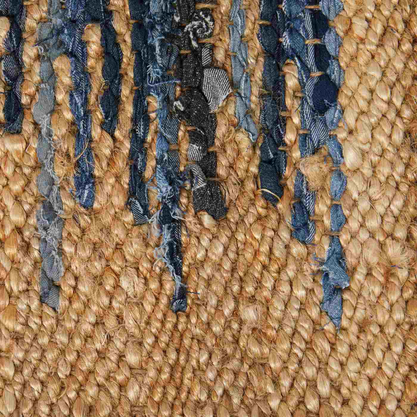 Texas Proud Jute & Cotton Accent Rug - Tan & Blue; image 2 of 3