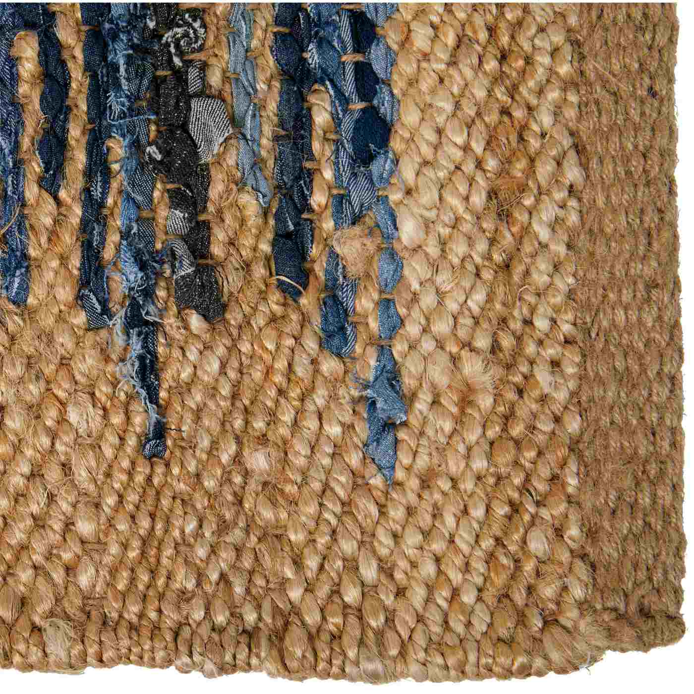 Texas Proud Jute & Cotton Accent Rug - Tan & Blue; image 3 of 3