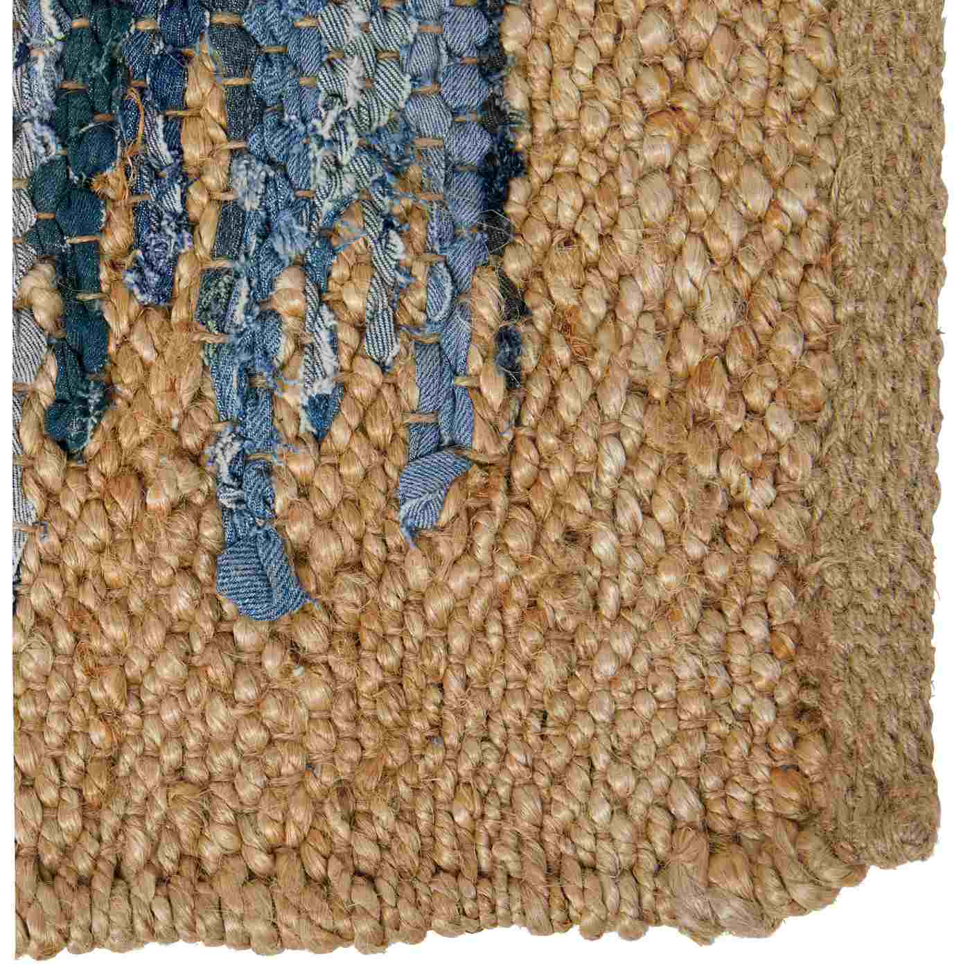 Texas Proud Jute & Cotton Accent Rug - Tan & Blue; image 2 of 2