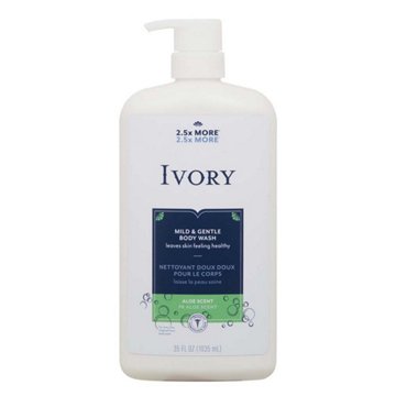 Ivory Mild & Gentle Body Wash - Aloe, 35 oz