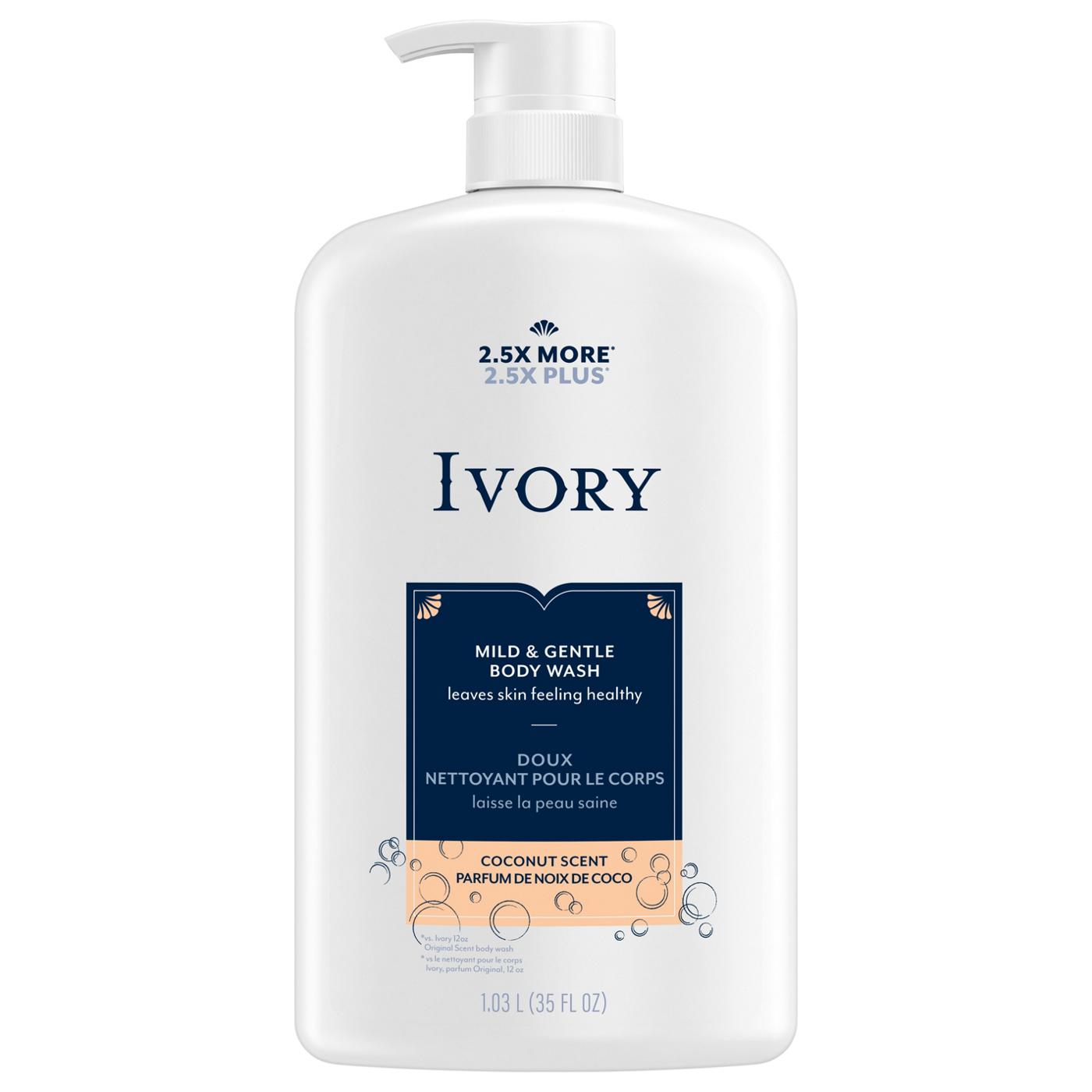 Ivory Mild & Gentle Body Wash - Coconut ; image 1 of 3