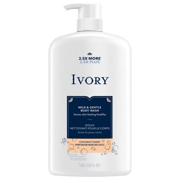 Ivory Mild & Gentle Body Wash - Coconut , 35 oz