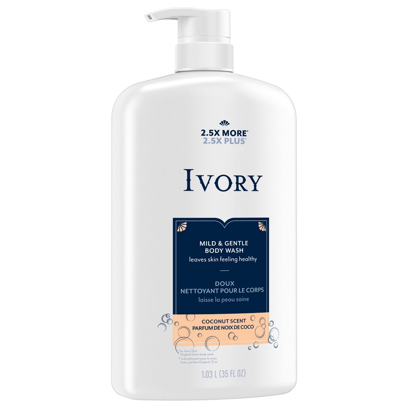 Ivory Mild & Gentle Body Wash - Coconut ; image 3 of 3