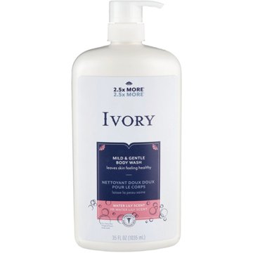Ivory Mild & Gentle Body Wash - Water Lily, 35 oz
