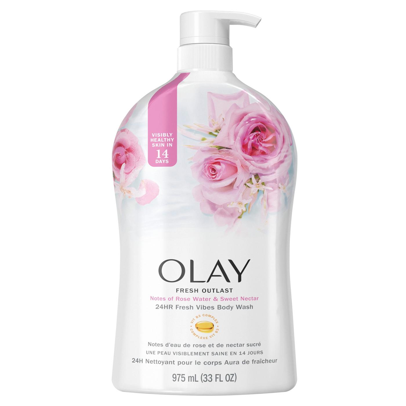 Olay Fresh Outlast Body Wash - Rose Water & Sweet Nectar; image 1 of 5