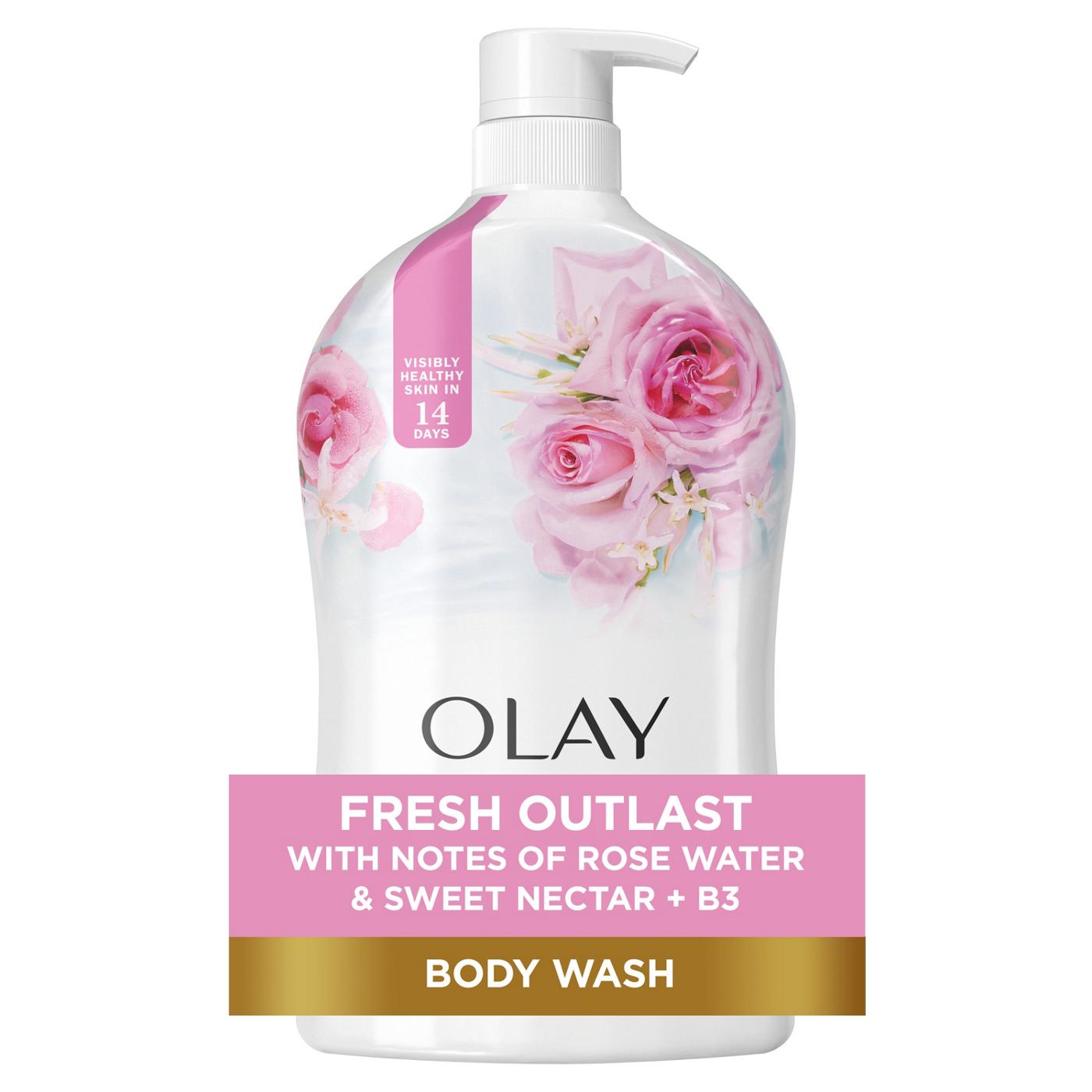 Olay Fresh Outlast Body Wash - Rose Water & Sweet Nectar; image 2 of 5