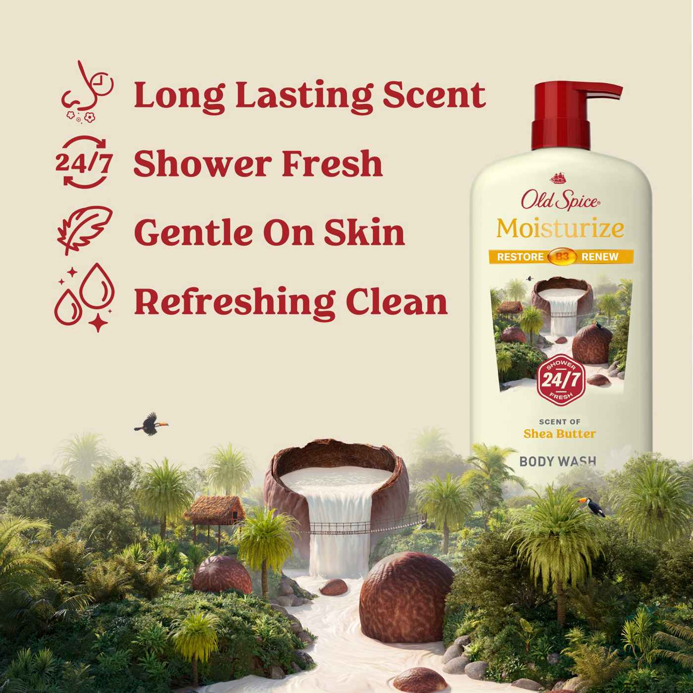 Old Spice Body Wash - Moisturize + Shea Butter; image 7 of 9