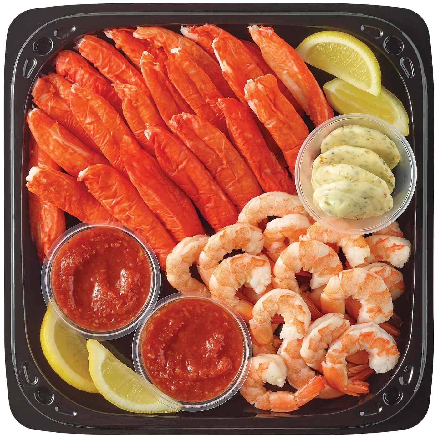 H-E-B Fish Market  Party Tray - Imitation Snow Crab Legs & Shrimp Cocktail; image 1 of 2