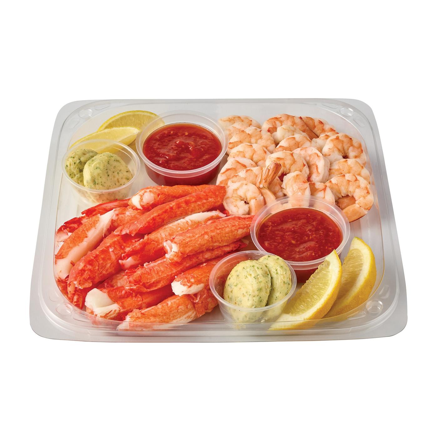 HEB Fish Market Party Tray Imitation Snow Crab Legs & Shrimp