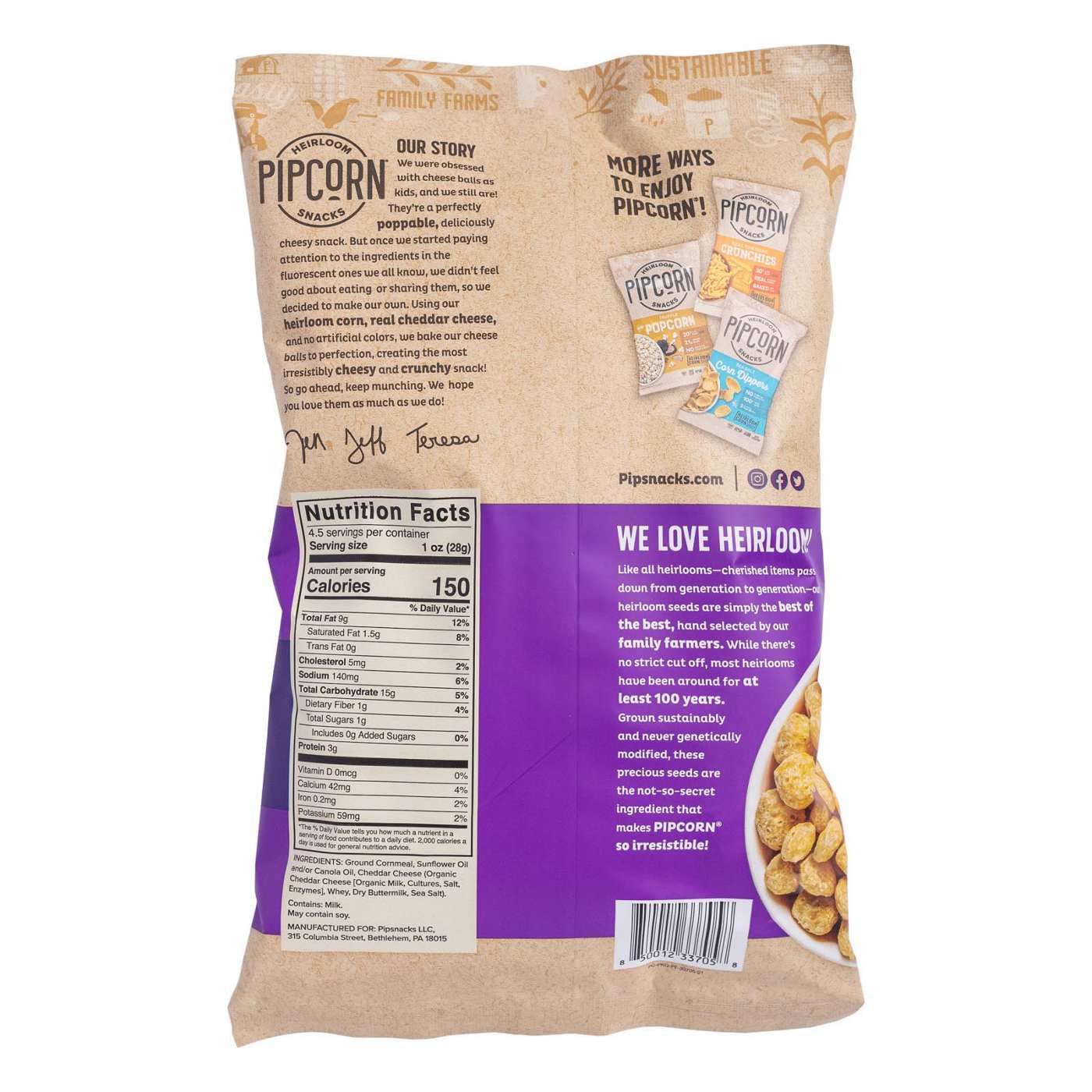 Pipcorn Heirloom White Cheddar Cheese Balls Shop Chips at HEB