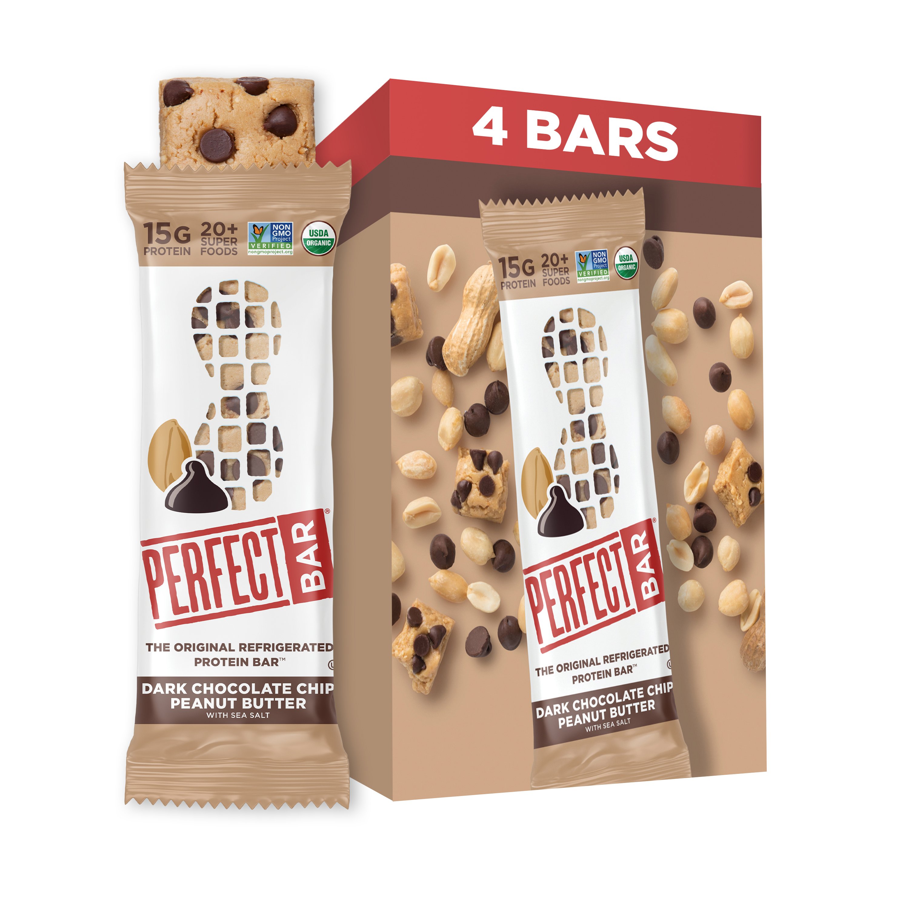 Perfect Bar 15g Protein Bars - Dark Chocolate Chip Peanut Butter - Shop ...