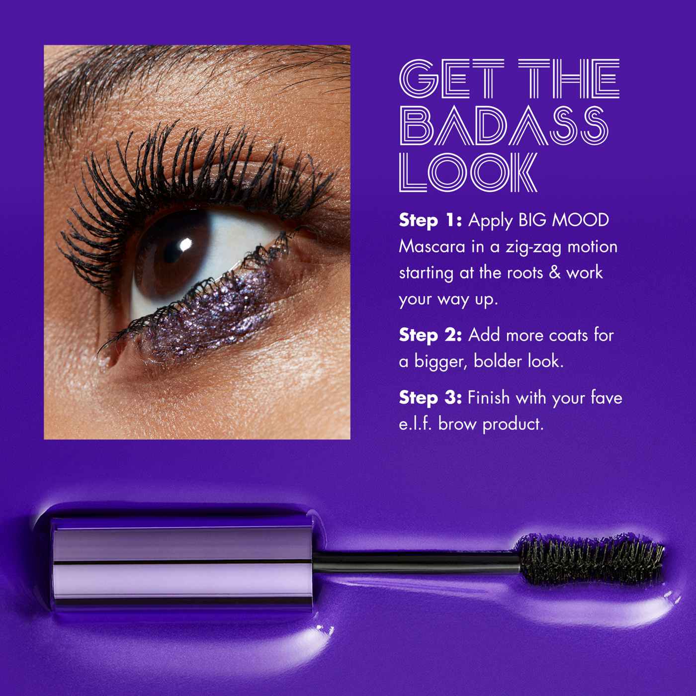 e.l.f. Big Mood Mega Volume & Lifting Mascara - Black; image 5 of 8