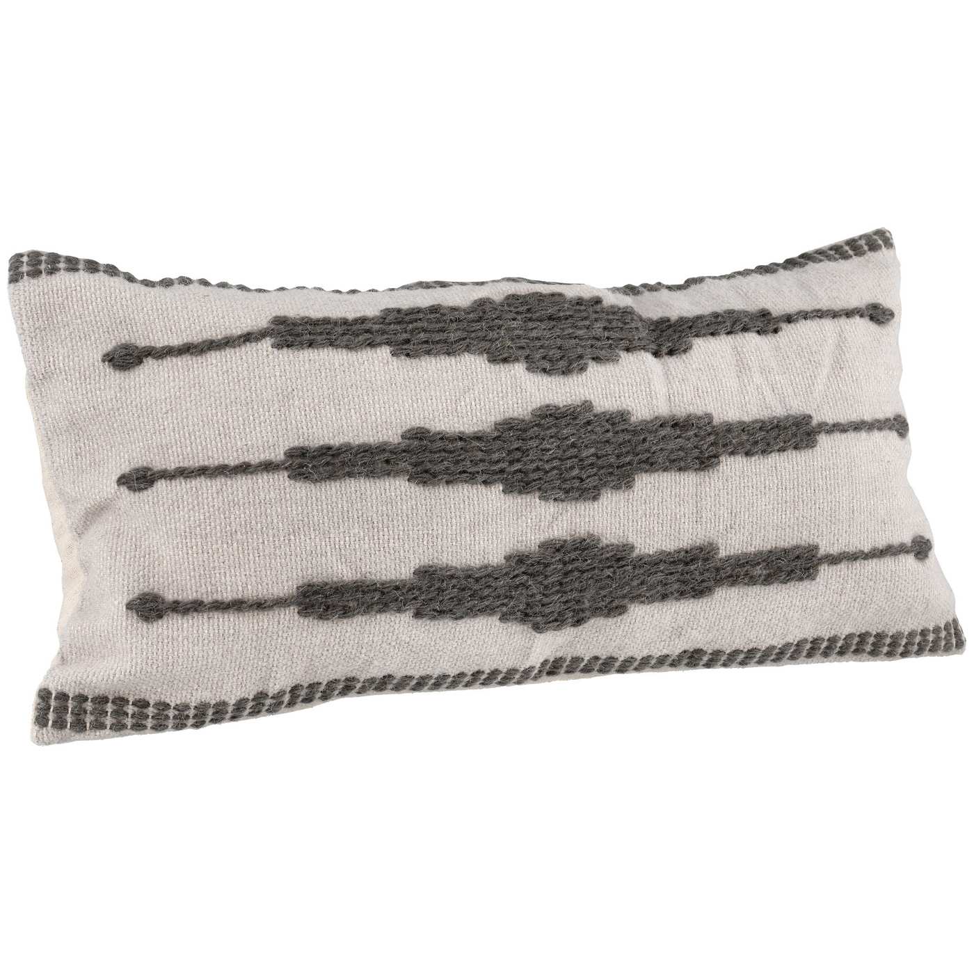 Haven Grey Lumbar Decorative Throw Pillow