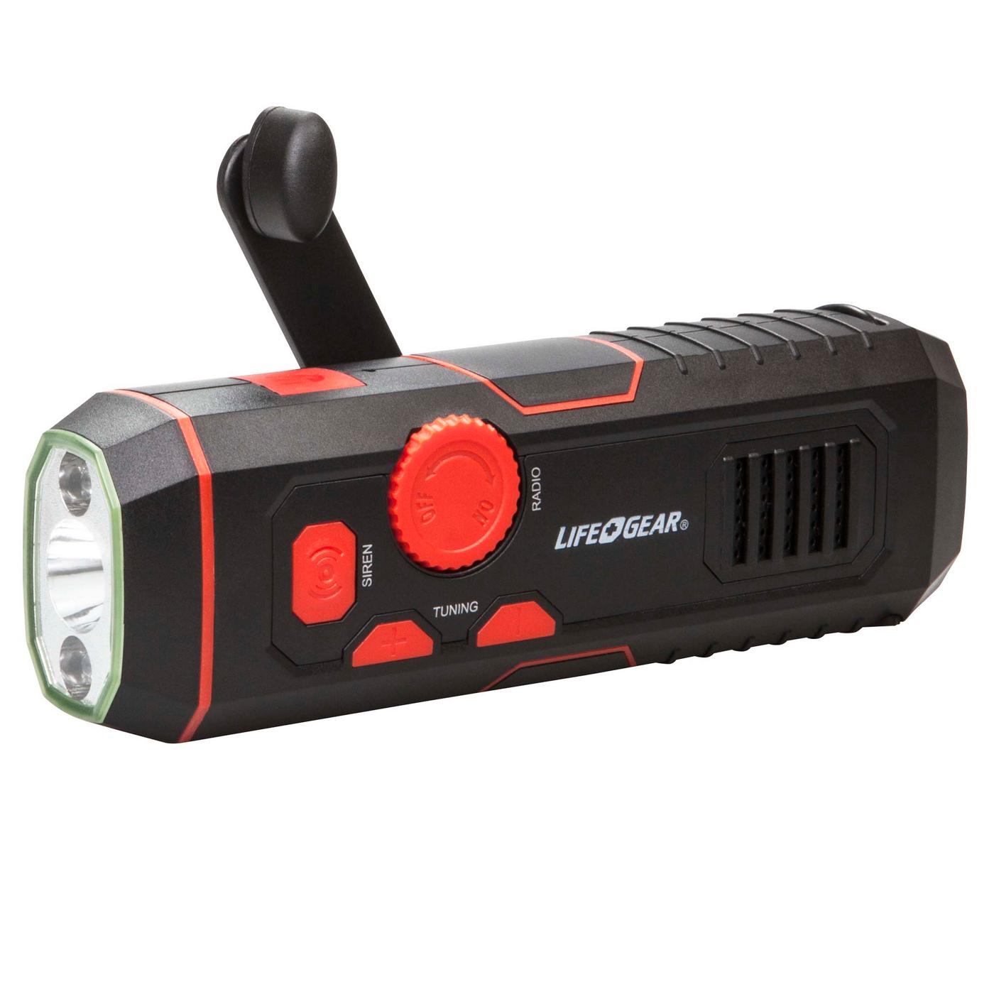 Life Gear StormProof Crank USB Radio Flashlight; image 1 of 7