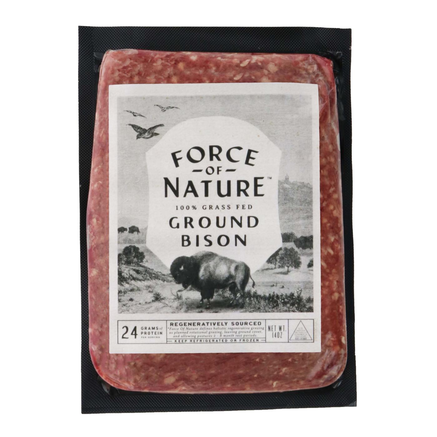 Force of Nature Grass Fed Regenerative Ground Bison; image 1 of 2