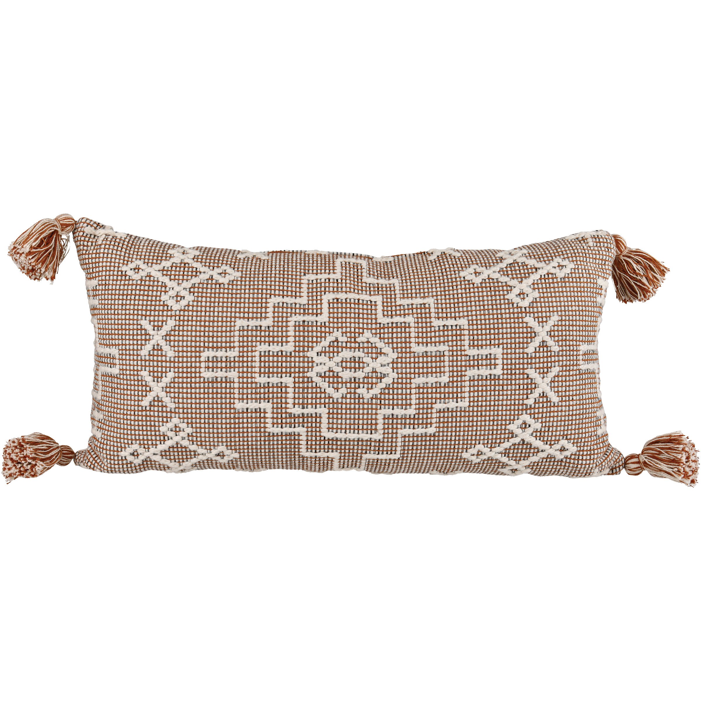 Haven + Key Tasseled Lumbar Throw Pillow Terracotta Shop Pillows at HEB