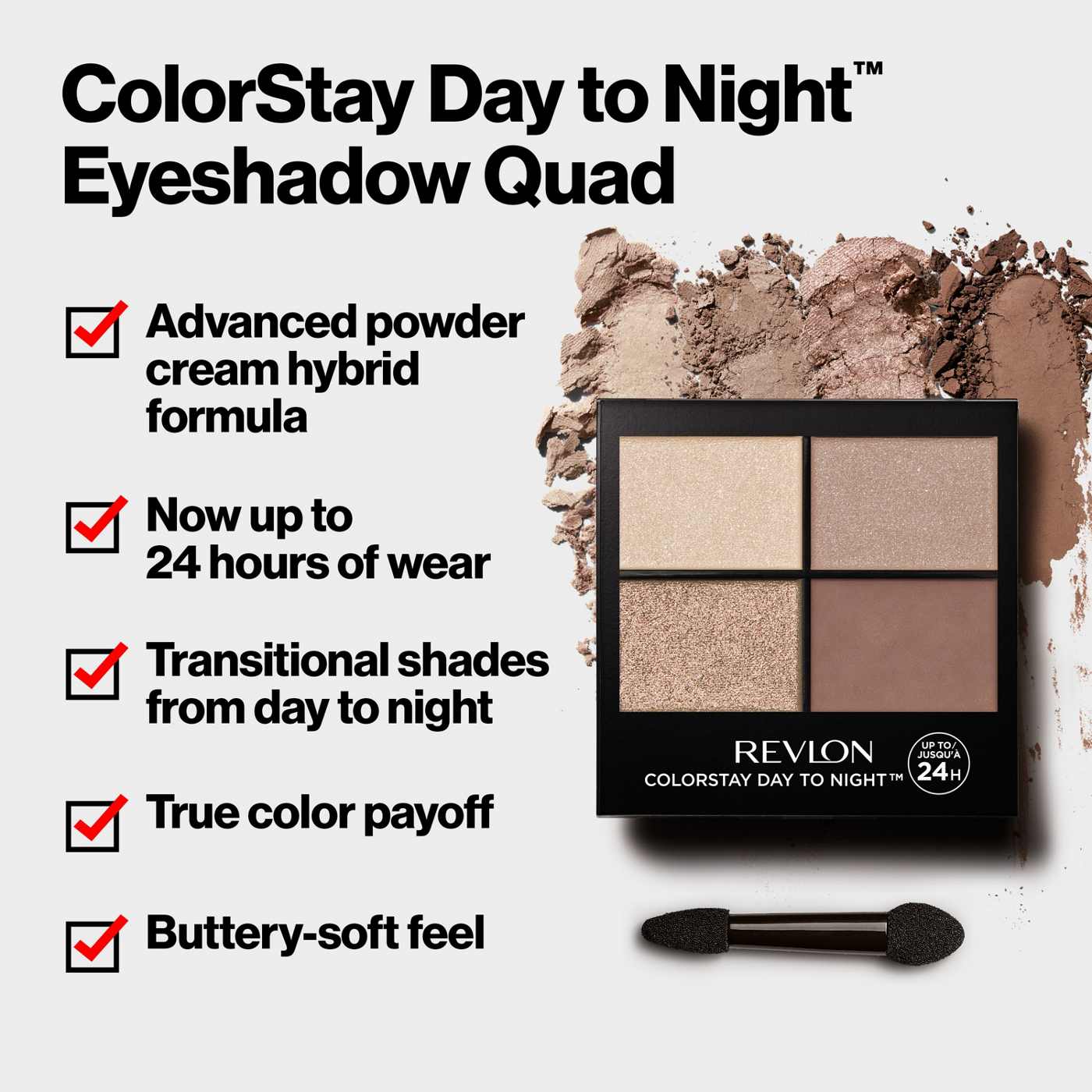 Revlon ColorStay Day to Night Eyeshadow Quad, Pretty; image 7 of 8