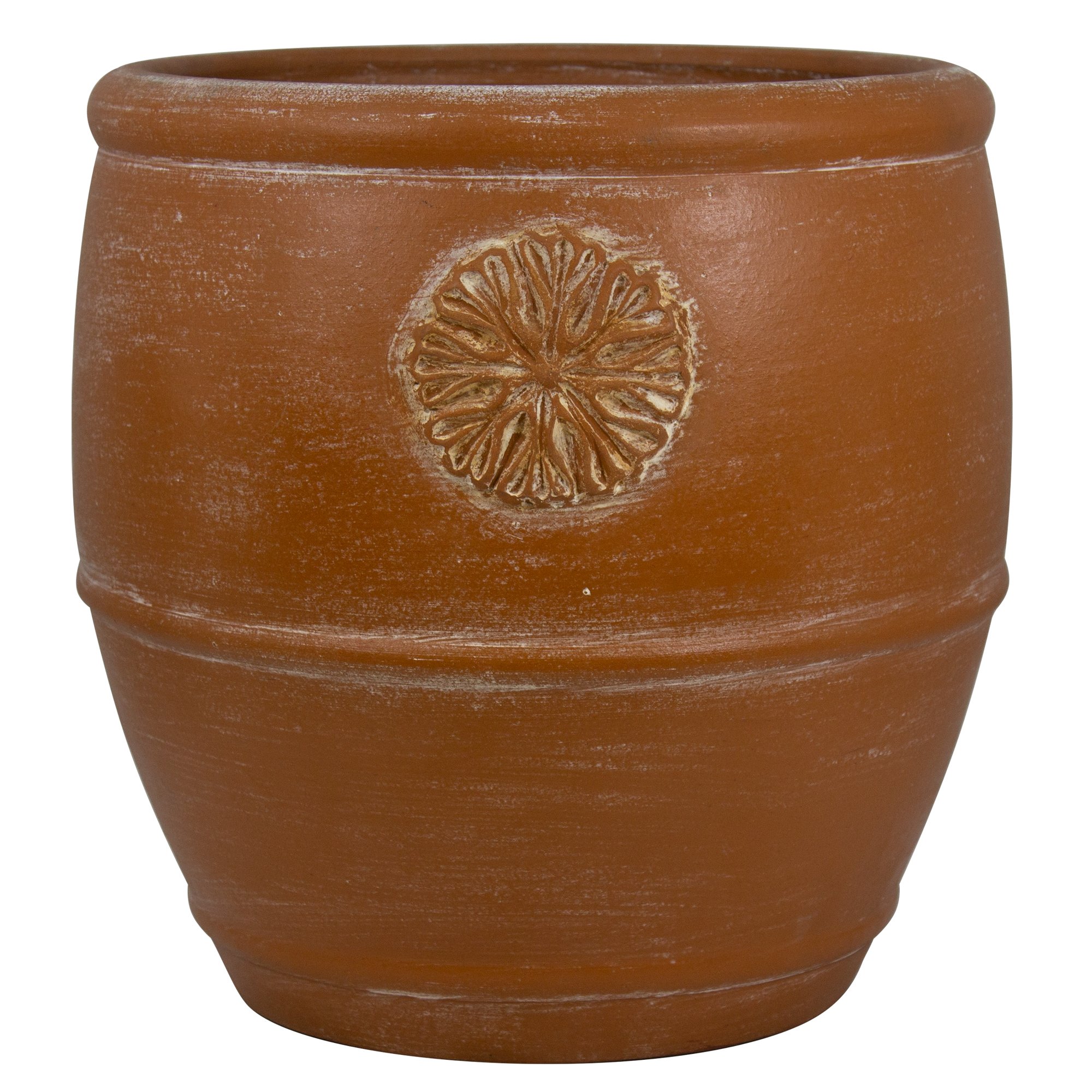 Trendspot Francisca Barrel Clay Planter in Washed Terracotta - Shop ...