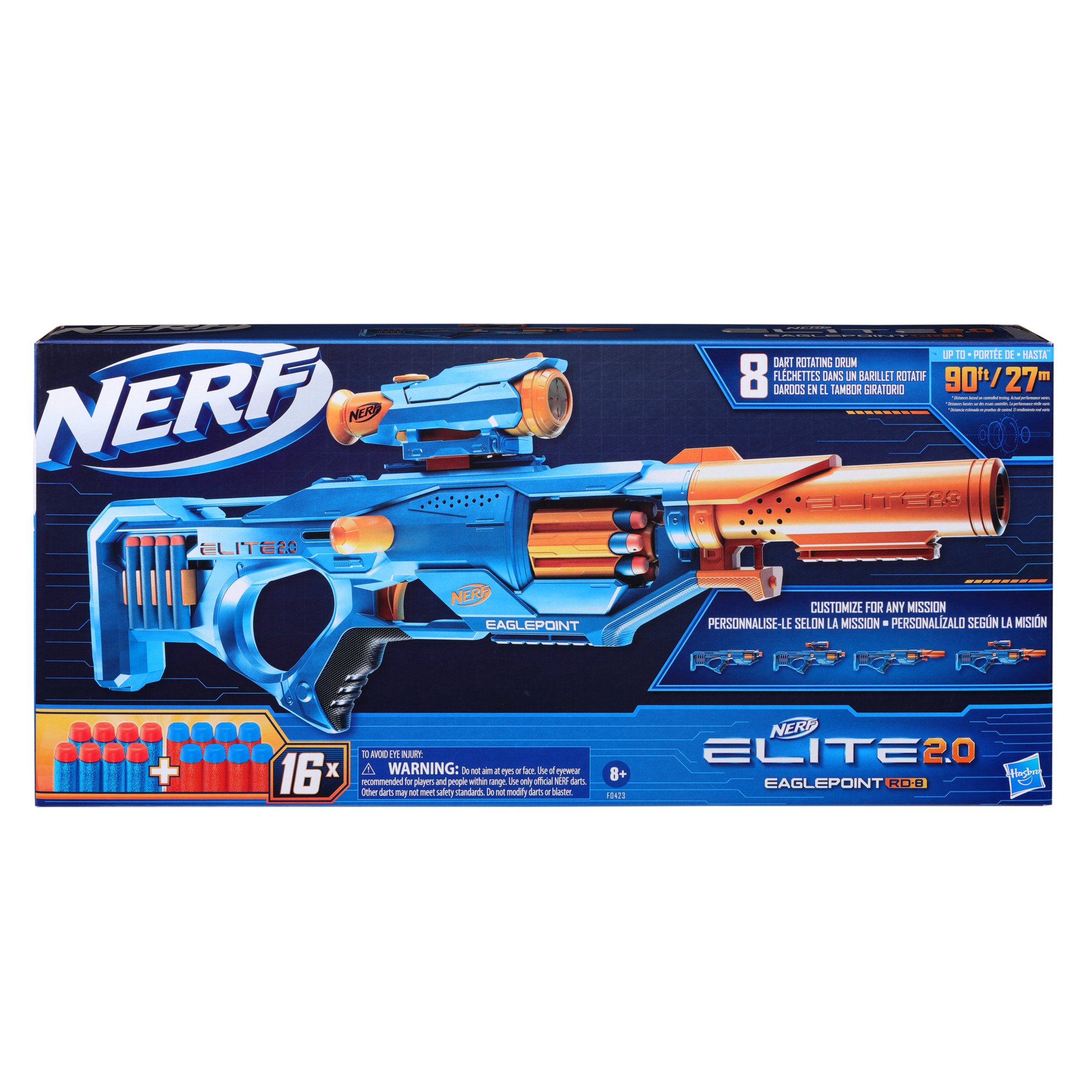 Nerf Elite 2.0 Eaglepoint RD-8 Dart Blaster - Shop Blasters at H-E-B